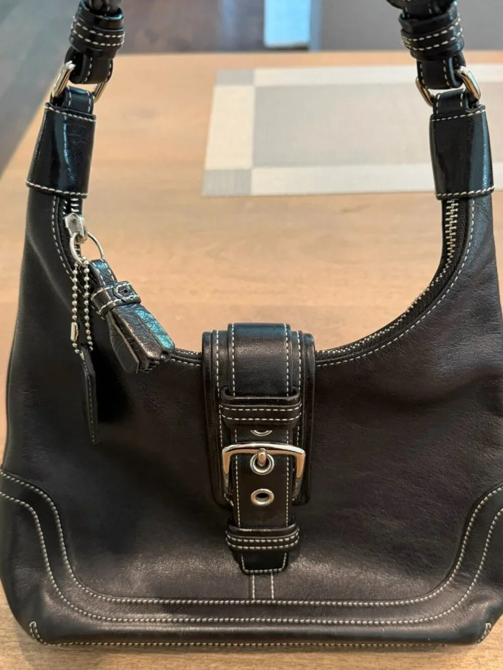 Vintage 2004 Coach 7462 Black Leather Hamptons Soho Hobo Bag – Y2K